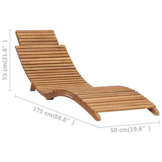 vidaXL 3 Piece Folding Patio Lounge Set Solid Teak Wood-0