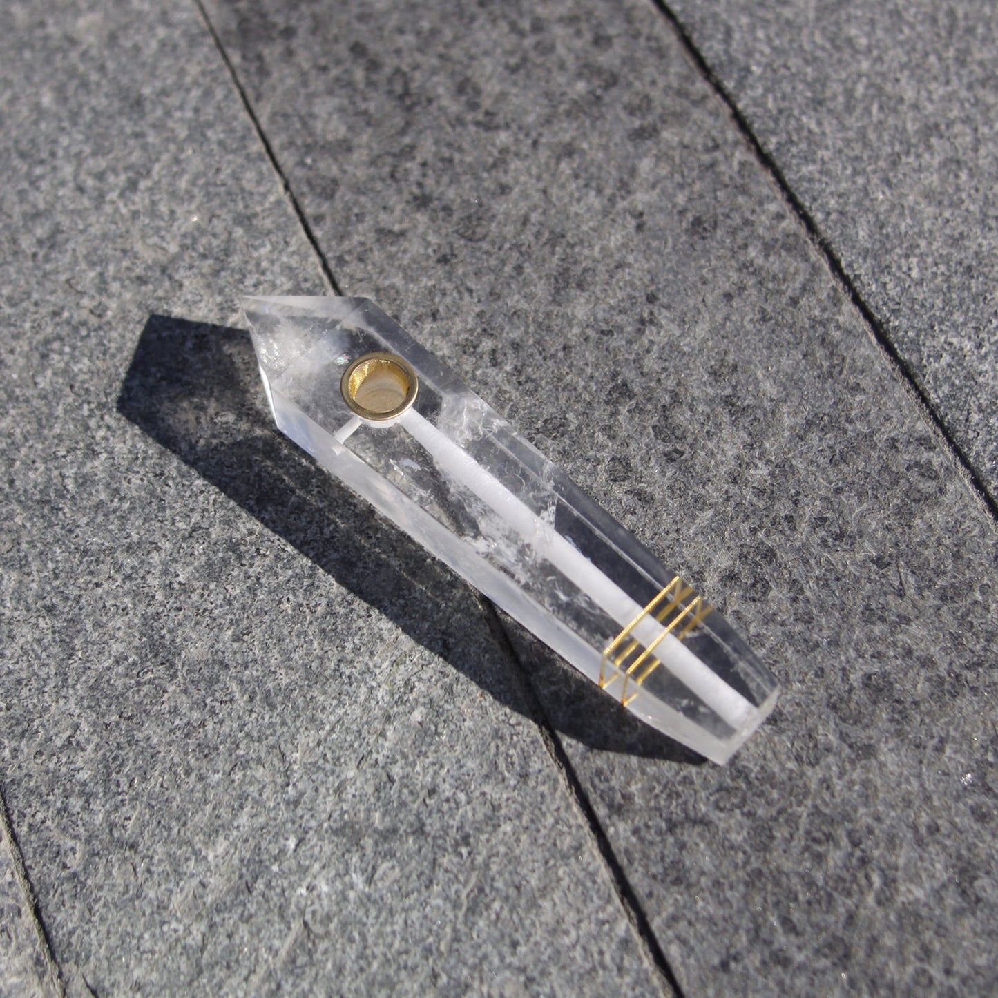 Clear Crystal Quartz Pipe-2